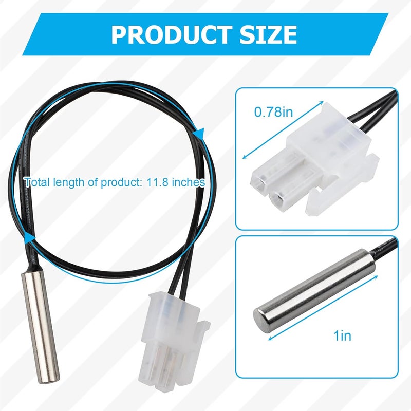 Valorup 2188819 Refrigerator Thermistor Sensor, Compatible with Whirlpool, KitchenAid, Kenmore&Maytag, Replacement for 1057763/2216113/AH968736 in MSF21/MSF25 Series Fridges​, 2-Pack - Image 4